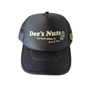 Dees Nuts Sweet & Salty Trucker Cap Mesh Adjustable Black Otto Polyester Made My